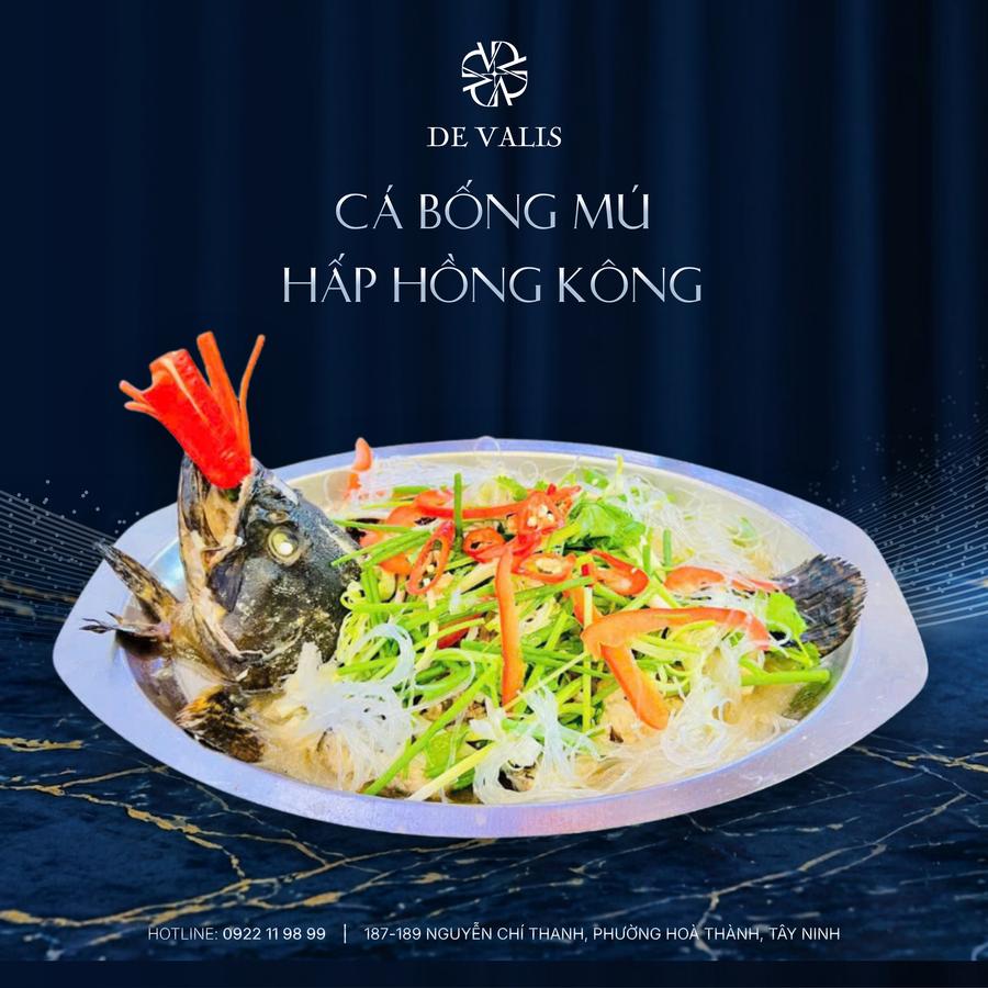 Cá bống mú hấp Hồng Kông